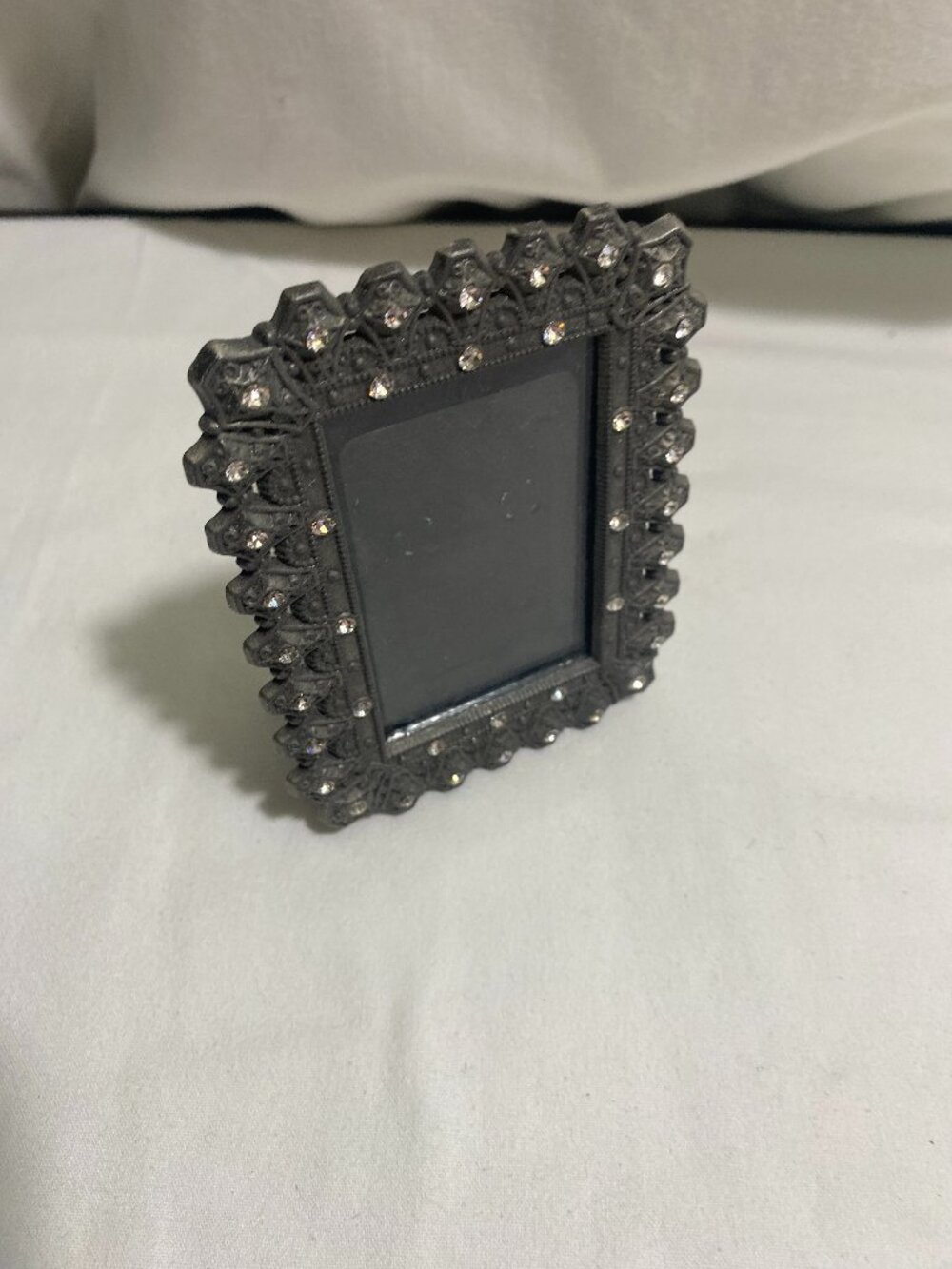Black Rhinestone Mini Picture Frame Gothic Decorative Photo Frame 2.5" x 3"
